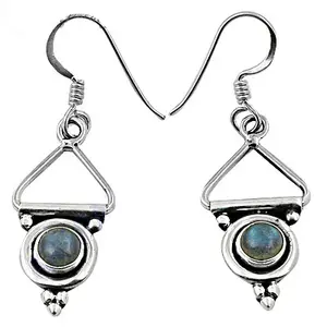 Boucles d'oreilles pendantes en argent 925 avec labradorite pour femmes, bijoux plaqués or avec perle et diamant pour mariages, fêtes, inspirées du christianisme - Product Image 2