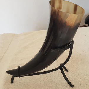 แก้วมักไวกิ้งฮอร์นทำมือรูปควายฮอร์นเป็นมิตรกับสิ่งแวดล้อมภาชนะดื่มรูปทรงธรรมชาติปรับแต่งได้สำหรับการสร้างแบรนด์ของขวัญ - Product Image 1