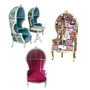 Vente en gros de chaises de luxe pour trône royal avec baldaquin, à dossier haut, pour reine et roi de mariage, meubles d'hôtel - Product Image 4