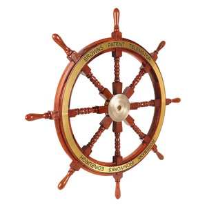 Handmade Rosewood Ship <b>Wheel</b> Personalized Nautical Wall Decor Brass & <b>Wooden</b> Ship <b>Wheel</b> Luxury Gift Decor Boat Collectibles - Product Image 1