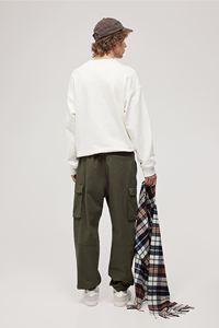 กางเกงคาร์โก้สำหรับผู้ชายกางเกงวิ่งขายารสวมใส่สบายแบบยืด @ เอวแบบยืดได้สำหรับ100% - Product Image 5