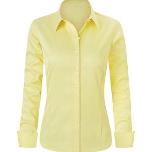 Women's <b>Shirt</b> <b>Long</b> Sleeve Office Formal Slim Fit <b>Ladies</b> Cotton Dress Blouse Custom Logo Fashionable Business Wear Premium - Product Image 1