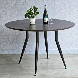 Melaleuca <b>Wood</b> Round Dinig <b>Table</b> with Tapered Iron Legs 120cm <b>Extendable</b> BA68182 - Product Image 3