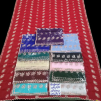 Chal de Gasa Ligero y Suave con Bordado Floral de Pedrería Multicolor, Transpirable, de Alta Calidad, Largo y Grande para Mujer, para Uso Diario