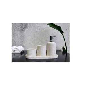 Brosse à dents en marbre décorations de salle de bains 2 pièces personnalisé effet marbre ensemble d'accessoires de salle de bains de luxe pour salle de bains hôtel - Product Image 4