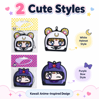 Désodorisant de voiture suspendu en forme de casque anime mignon, parfum longue durée, en gros, personnalisé, emballé pour la vente au détail, feuille de parfum en papier