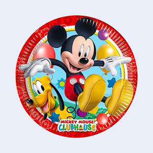 Assiettes jetables Mickey Mouse Clubhouse 23 cm 8 pièces Fournitures de fête - Product Image 1