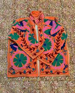 Suzani ปักลายกำมะหยี่สไตล์โบฮีเมียนสไตล์อินเดียสำหรับผู้หญิงเสื้อหนาว - Product Image 2