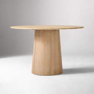 Round Solid Wood Dining <b>Table</b> for Home and Restaurant Safety Packaging Dining Room Furniture - Product Image 1