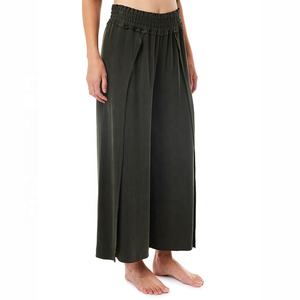 Pantalones de Yoga de pierna ancha acampanados con logotipo impreso personalizado de cintura alta para mujer Pantalones de yoga con patrón sólido de último estilo - Product Image 5