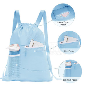 Bulk Supply Premium Foldable <b>Drawstring</b> Gym <b>Bag</b> with Reinforced Stitching Polyester Lining Smart Safety for Gym & Fitness Use - Product Image 2