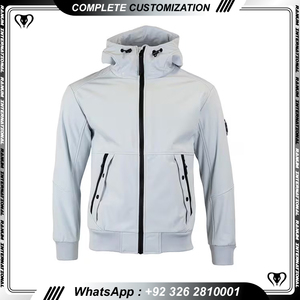 <b>Top</b> Trending Wholesale Custom Men's Winter Hooded Waterproof Eco-Friendly <b>High</b> Quality <b>Leather</b> Softshell Windproof Stand Bomber - Product Image 2