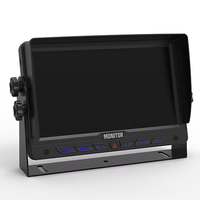 Monitor Portátil para Auto de 7 Pulgadas IPS AHD |   Admite entrada de cámara dual |   Pantalla Dividida Impermeable para Vehículos, para Camiones, Autobuses y Autocaravanas, con Cámara de Reversa