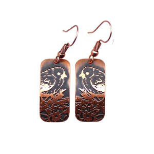 Venice <b>Carnival</b> February 14 Hammered Gold Patina Sterling Silver Hoop Earrings Long Black Flapper Dress Women Jewelry for Girls - Product Image 1