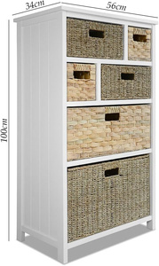 Una pátina a elegir, perfecta para todas sus necesidades de almacenamiento, bien elaborada con madera maciza con paneles de MDF, almacenamiento con cajones - Product Image 6