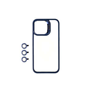 Coque en silicone premium bleu marine Netzy pour iPhone 15 Pro Max 11 Pro 7 Plus Offre une protection de l'appareil photo et un support - Product Image 1