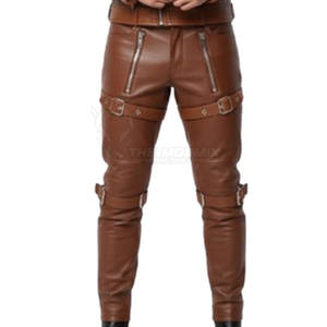 Traje de Motociclismo de Cuero para Hombre con Hebilla, Chaqueta y Pantalones de Protección, Equipo de Seguridad, Duradero y Cómodo - Product Image 3