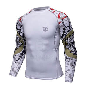 Camisas de compresión para hombre de alta calidad más vendidas, patrón sólido hecho a medida, 220 gramos, tela de poliéster 100%, peso de secado rápido - Product Image 3