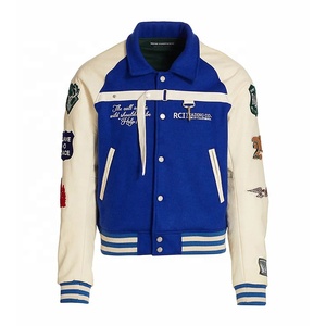 Unisex Cotton Varsity <b>Jackets</b> Custom Designer Logo Casual Baseball Coat Wholesale <b>Canvas</b> Letterman <b>Jacket</b> - Product Image 6