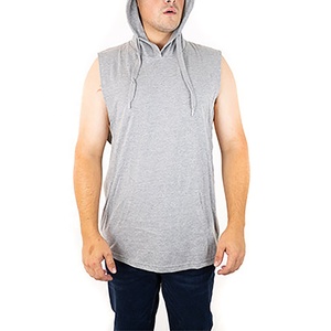 Sudadera sin mangas para hombre al por mayor, diseño muscular transpirable, de secado rápido, de elastano/poliéster, personalizada para entrenamiento de verano - Product Image 1