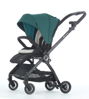 Poussette Haute pour Bébé 2 en 1 Pliable avec Nacelle et Grandes Roues Antichoc pour Nouveau-né