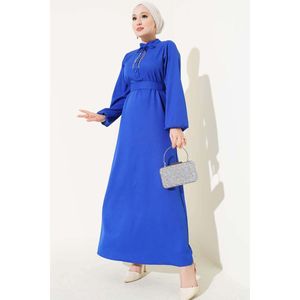 Robe à col boutonné en saxonne - Product Image 3