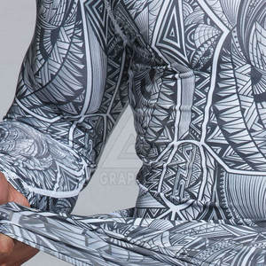 Rashguard MMA respirant à manches longues en Spandex/Polyester pour hommes, marque Grapple Master, avec logo personnalisé, vêtements de sport de haute qualité - Product Image 6