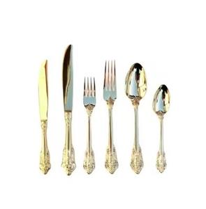 Ensemble de couverts royaux en or Super couverts avec un design moderne, vaisselle durable en acier inoxydable poli miroir - Product Image 2