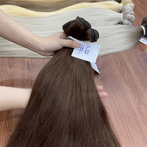 100% ผมตรงจากธรรมชาติคุณภาพสูงผมดิบผมต่อผ้าสองชั้นสีผมเวียดนามพร้อมส่ง - Product Image 3
