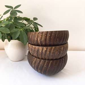 <b>COCONUT</b> SHELL BOWL WITH <b>COCONUT</b> ROPE RING/ 100% NATURAL <b>COCONUT</b> FIBER ROPE for STAND <b>COCONUT</b> <b>CUP</b>/ <b>COCONUT</b> SHELL - Product Image 4
