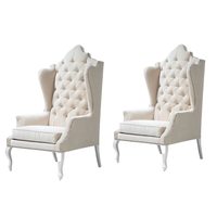 Chaises Trônes Modernes de Luxe en Bois Massif, Modèles Roi et Reine, à Dossier Haut, pour Usage Domestique et Hôtelier, Événements de Mariage, Direct Usine