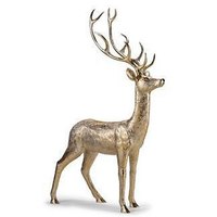 Meilleure Vente : Sculpture Moderne Nordique en Aluminium Doré Faite à la Main, Renne de Luxe, Ornement Métallique Artisanal pour Noël, Décoration de Salon