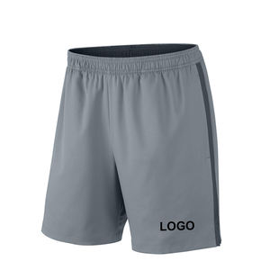 Pantalones cortos de gimnasio y correr para hombre, pantalones cortos de playa de calle sólida con diseño de malla de impresión completa de lona de algodón 100%, teñidos lisos - Product Image 4