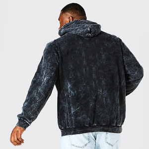 เสื้อมีฮู้ดสำหรับผู้ชายเสื้อมีฮู้ดซักแบบวินเทจไซส์ใหญ่พิเศษโลโก้ออกแบบได้ตามต้องการ - Product Image 3