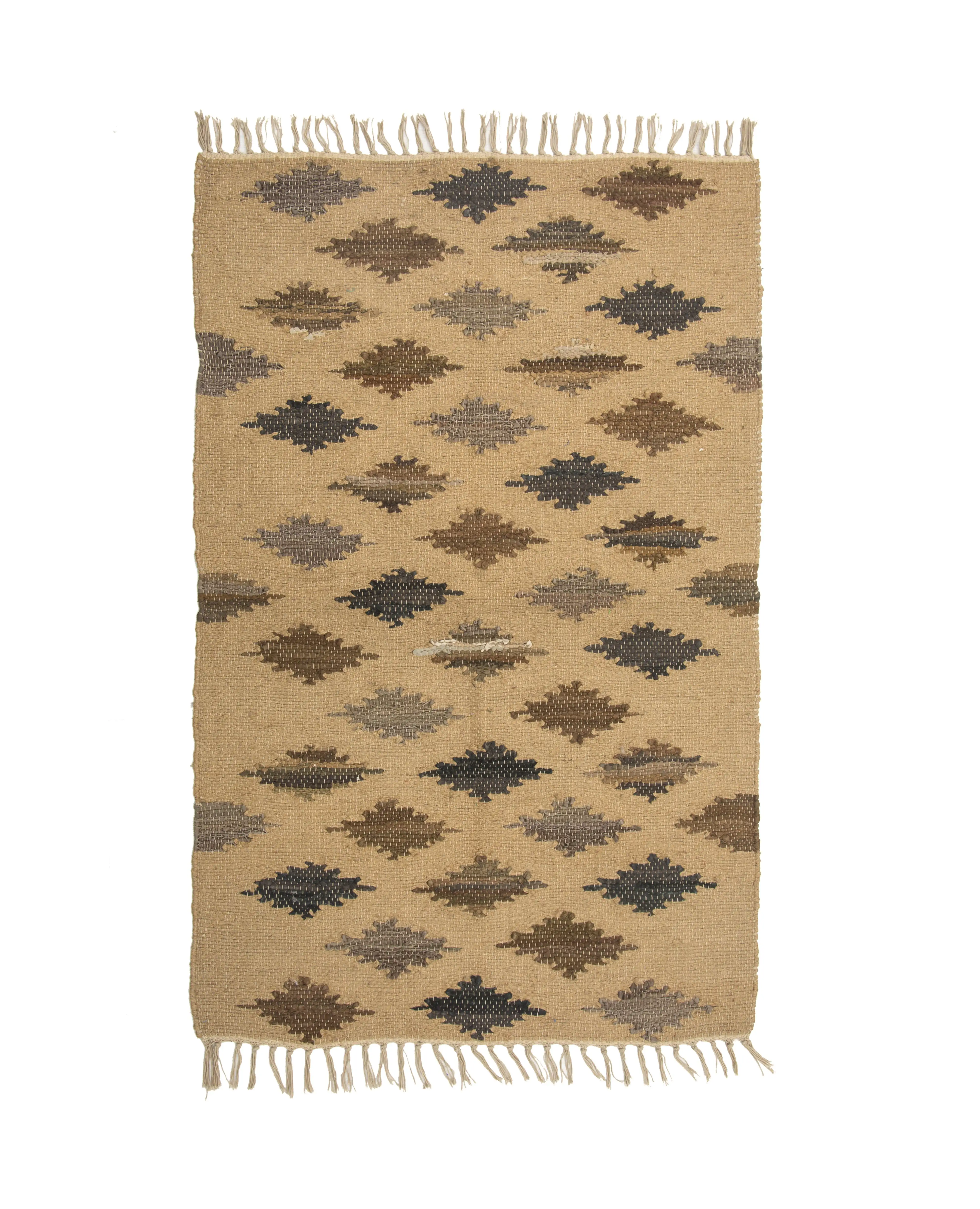 שטיח ושטיח מודפס בלוק דהורי שטיח רצפת סלון, שטיח כותנה חיצוני מותאם אישית ארוג ביד
