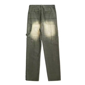 Factory Made Hot Sale Men's Breathable Washed Solid Wide Leg <b>Jeans</b> Winter Customizable Summer Autumn Wholesale Best Quality - Product Image 5