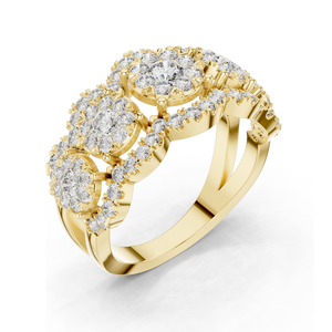 Anillo de Diamante Cultivado en Laboratorio de 1.35 CT para Mujer, Claridad VVS-VS, Oro de 18KT, 14KT, 10KT y Plata 925, Oro Rosa, Amarillo y Blanco - Product Image 5