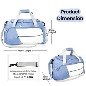 Bolsas de lona para hombres y mujeres, para uso diario, para el gimnasio, para el entrenamiento y para el transporte diario, para almacenamiento de viaje - Product Image 2