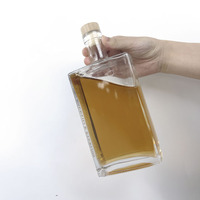 500ml 700ml 750ml Bouteilles carrées transparentes pour whisky et vodka vin liqueur