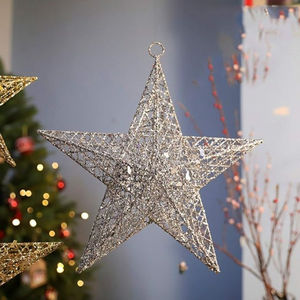 Vintage Design Hanging Iron Copper Wire Stars <b>Christmas</b> Tree Hanging Star Shaped Ornaments by Royal Home Collection Suppliers - Product Image 3