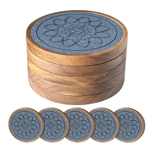 Ensemble cadeau de sous-verres en peigne de miel, sous-verres de boisson de qualité supérieure, parfaits pour la pendaison de crémaillère et les occasions spéciales disponibles au prix de gros - Product Image 6