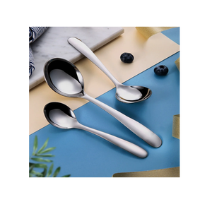 Cuchara de acero inoxidable para servir, utensilios de cocina gruesos, cuchara de arroz para el hogar, fabricante al por mayor, proveedor más vendido - Product Image 2