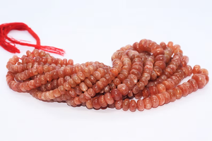Gorgeous Natural Sunstone Smooth Rondelle Beads 6-7mm Venta al por mayor Sunstone Gemstone Bead Strands para la fabricación de joyas 16 pulgadas - Product Image 2