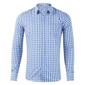 Camisas ajustadas informales con botones de manga larga para hombre, camisetas de franela transpirables con estampado a cuadros - Product Image 2