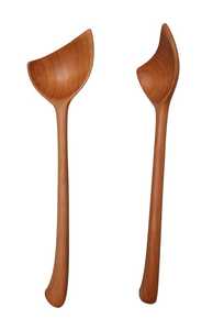 ช้อนแบนทำจากไม้ธรรมชาติทำด้วยมือช้อนไม้ที่ยั่งยืนสำหรับห้องครัวบ้านสำหรับทำอาหารการเสิร์ฟกวนผสมในงานปาร์ตี้ - Product Image 6