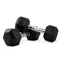 Venta al por mayor de fábrica GALAXY MASTER: Juego de mancuernas hexagonales de goma para gimnasio, pesas libres hexagonales, compra online (LB)