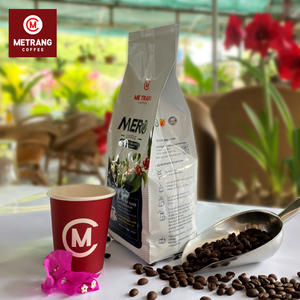 Grains de café Robusta de torréfaction moyenne 250g Boissons Arabica Mero Café en grains entiers du Vietnam emballé dans un sac - Product Image 5