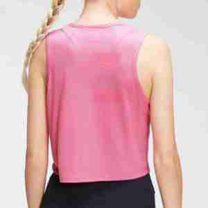 Débardeur court de fitness pour femme, personnalisé, en mélange polyester/coton, séchage rapide, respirant, côtelé, haute qualité, toutes couleurs - Product Image 2