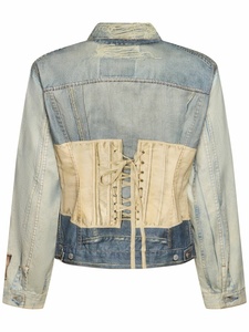 Chaqueta Vaquera de Invierno de Estilo Nuevo, Color Pulp Original, Tendencia Urbana, Casual, Corte Regular, Detalle de Botones, Diseño Estampado Simple, 100% - Product Image 5