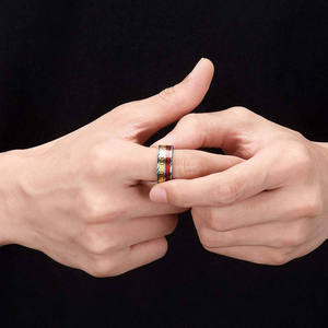 Bague Acier Damas Unisexe Bague Homme Acier Damas Faite à la Main - Product Image 4